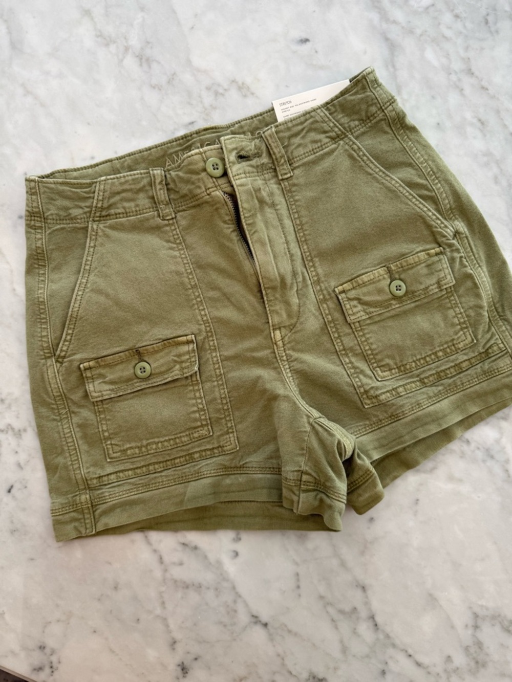 American Eagle Outfitters Army Green Utility Cargo Shorts